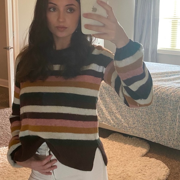 MADEWELL Striped Payton Pullover Sweater - Picture 1 of 2